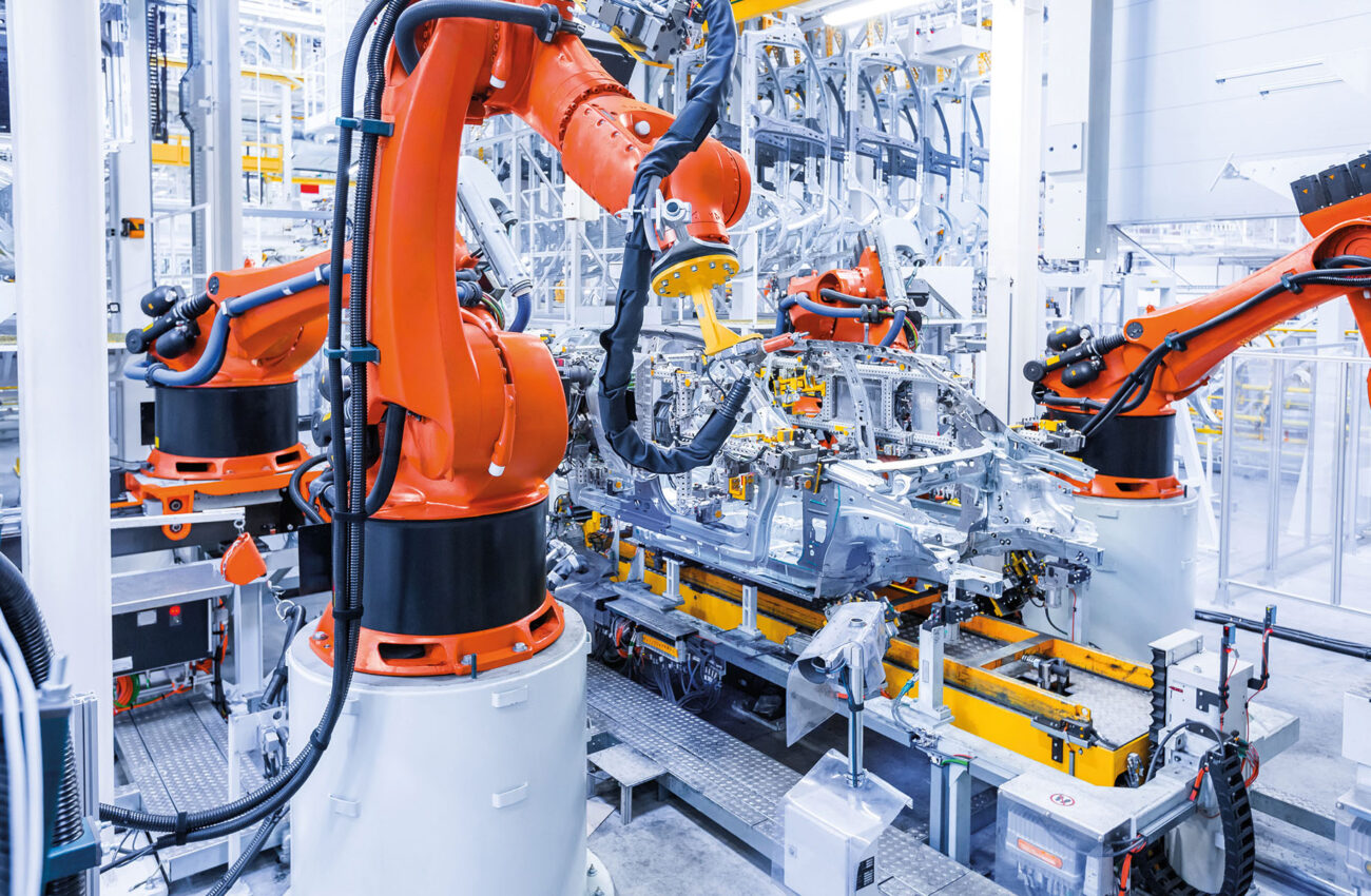 robots in a car plant